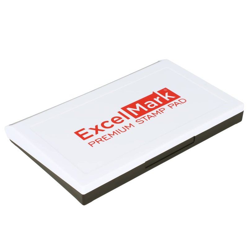 ExcelMark Rubber Stamp Ink Pad Extra Large 3-7/8"" x 7"" (Red) - Image 1